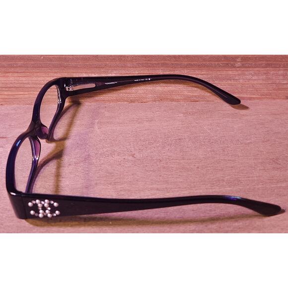 Chanel 3129-H-B Eyeglasses Frames Purple Rhinestone Logo 53-16-135 Made in Italy - Picture 6 of 11